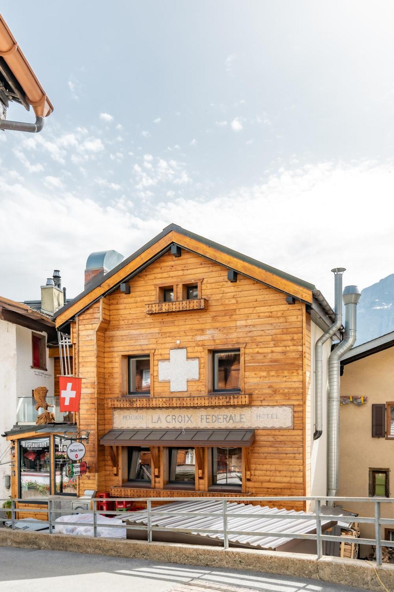 Hotel De La Croix-Federale Leukerbad Exterior foto